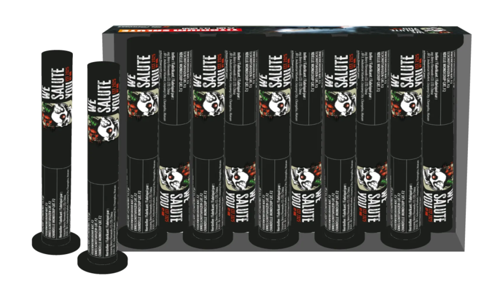 Titanium Scream Salute (10pcs) - Single Shot - 25MM - We Salute You